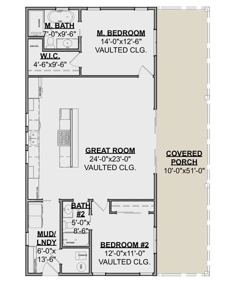 Modern Plan - 1,269 Square Feet, 2 Bedrooms, 2 Bathrooms | Floor Plan ...
