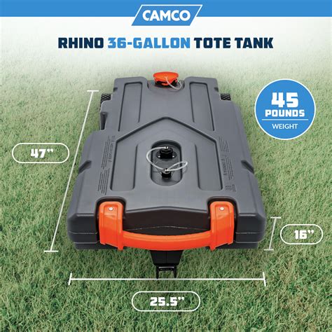 Camco 39006 Rhino Portable 36 Gallon RV Waste Tank Holding Hose and Accessories | eBay