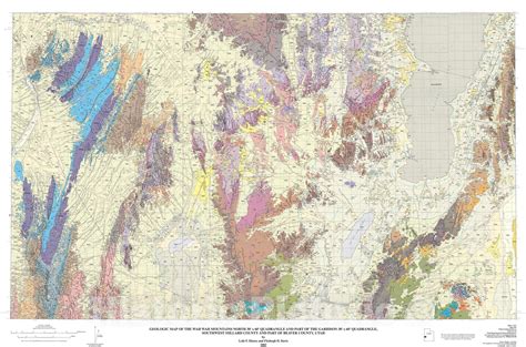 Map : Geologic map of the Wah Wah Mountains North 30' x 60' quadrangle – Historic Pictoric