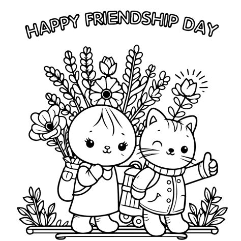 Friendship Day coloring pages - ColoringLib