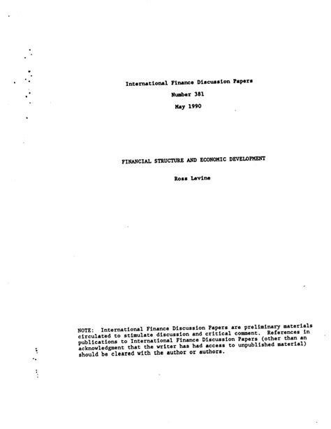 Financial Structure and Economic Development 的图像结果