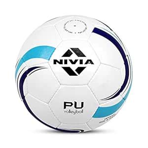 Buy NIVIA PU Volleyball, Match Ball, 18 Panels, PU Leather Hand ...