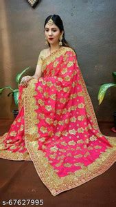 Buy Moon Queen Embroidered, Embellished Bollywood Georgette Multicolor ...