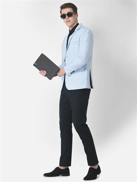 Light Blue Checked Blazer – Crimsoune Club