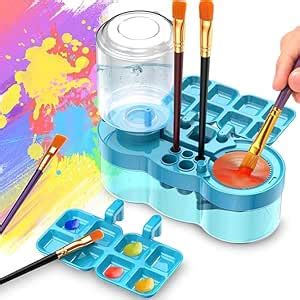 URBAN BOX Paint Brush Cleaner with Paint Tray, Upgraded 6-in-1 Painting ...
