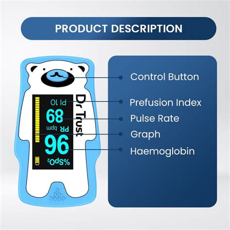 Dr Trust USA Pediatric Oximeter for Kids | Tip Pulse Oximeter Machine