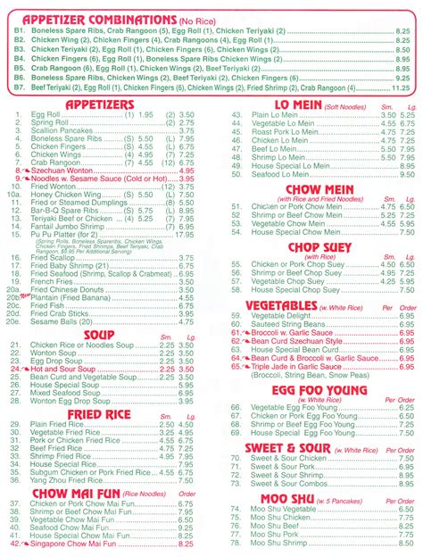 Menu at China Wonder restaurant, Fitchburg, 375 John Fitch Hwy