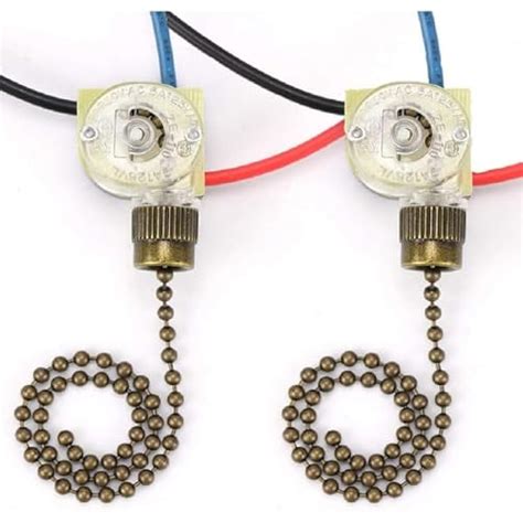 Geettcaifu 1 Pcs ZE-110 Ceiling Fan Light Pull Chain Switch, 3 India | Ubuy