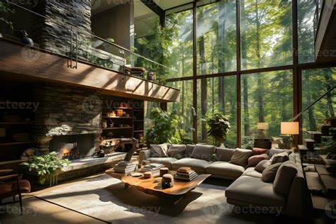 Modern living room interior in luxury home decorative. Cozy home ...