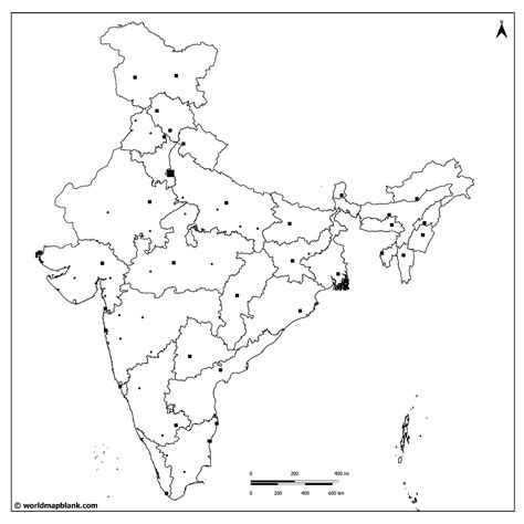 Blank Map Of India Printable Outline Map Of India PDF Blank Outline Map Of Indian States ...
