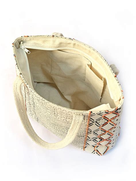 Aster Block-Printed Cotton Tote Bag | Art Avenue
