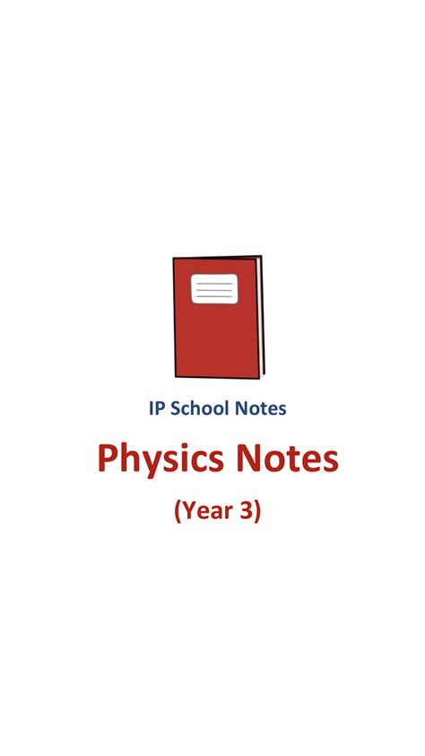 Nanyang NYGH Year 3 IP (Sec 3 Integrated Programme) Physics Notes (soft ...