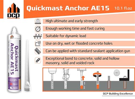 Buy DCP Quickmast AE15 Concrete Epoxy Anchor System - Two-Part Concrete ...
