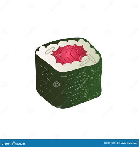 Tekkamaki Maki Roll Asian Food Stock Photo - Illustration of kitchen ...