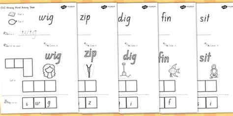CVC Writing Word Worksheet / Worksheets I