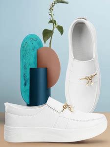 ArranQue Casual pearl Buckle Detailed slip on For Women & Girls Loafers ...