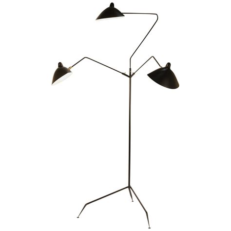 Three-Arm Floor Lamp by Serge Mouille at 1stDibs