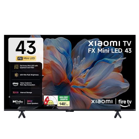 Xiaomi L43MC-FSMIN 43 Inches Mini LED 4K, 3840 x 2160 pixels Fire OS TV ...