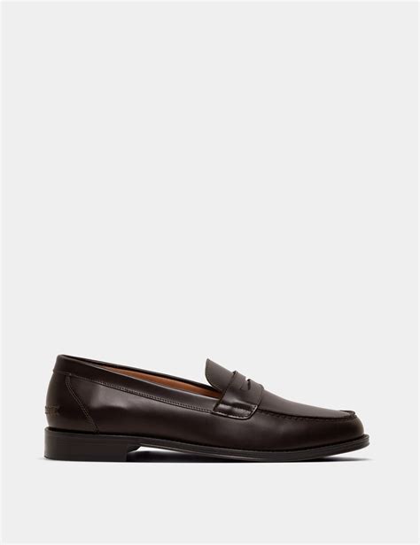 Men's Chocolate Brown Penny Loafer | Hawes & Curtis