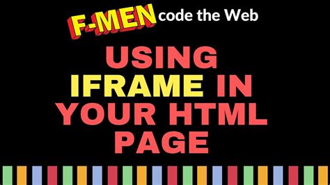 How to use iFrame in your HTML Page - YouTube