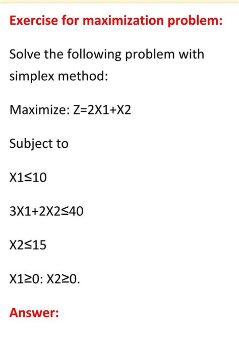 Image result for Simplex Maximization Problem Containing