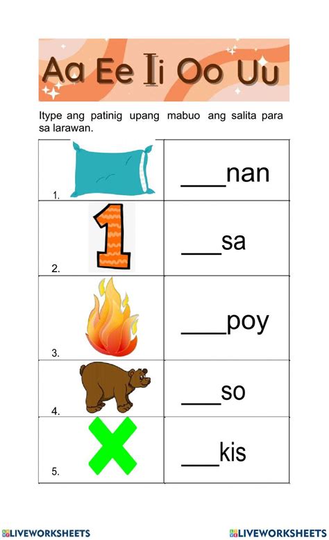 Image result for Be Worksheet Tagalog