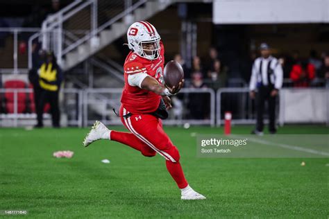 D'Eriq King of the DC Defenders scores a touchdown against the... News ...