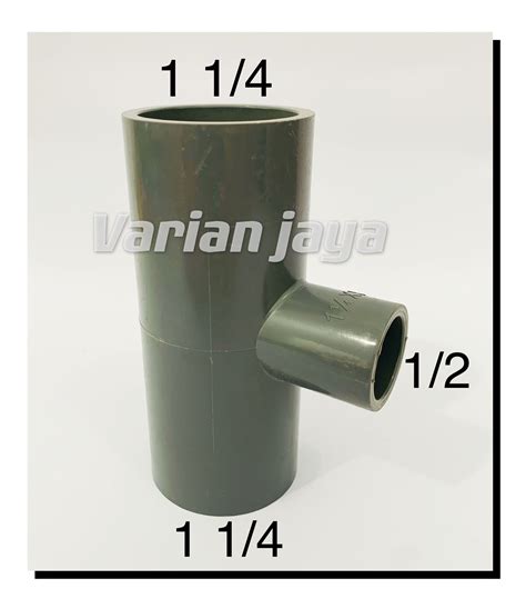 Tee 1 1/4 x 1/2 inch AW Sambungan Pipa Knie T 1/2 x 1 1/4 | Lazada ...