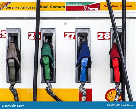 Ethanol and Gasoline Pumps on Shell Gas Station Editorial Stock Image ...