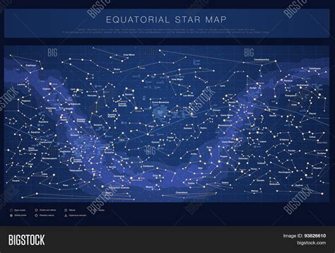 High Detailed Star Map Names Stars Vector & Photo | Bigstock