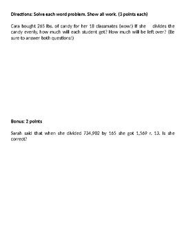 Image result for Long Division Test