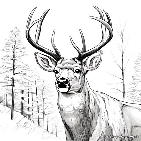 Coloring Pages Of Deer Bucks - Download Free Printable