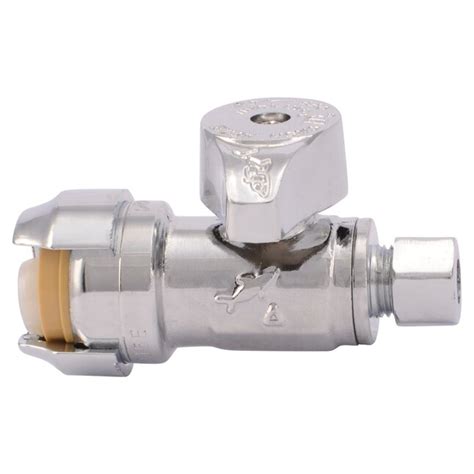 SharkBite 1/2-in Push-to-connect x 1/4-in OD Compression Brass Quarter ...