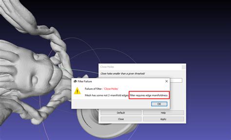 MeshLab Fill Hole 的图像结果