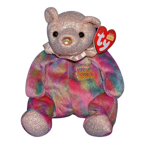 Ty Beanie Babies October the Birthday Bear Birthstone Opal Plush 2001 ...