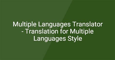 Image result for Multiple Language Translator