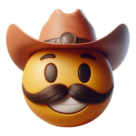 Cowboy Hat Face Emoji on transparent 53292674 PNG