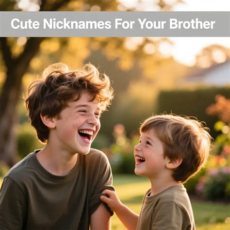 Nicknames For Younger Brother