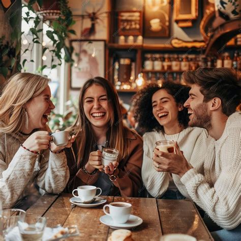Premium Photo | Three people are laughing and laughing at a bar