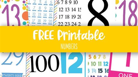 Image result for Numbers Print