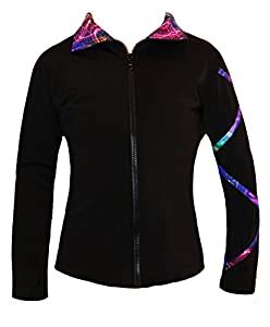 Ice Fire Figure Skating Criss Cross Jacket - Silver Sky (Child Large ...