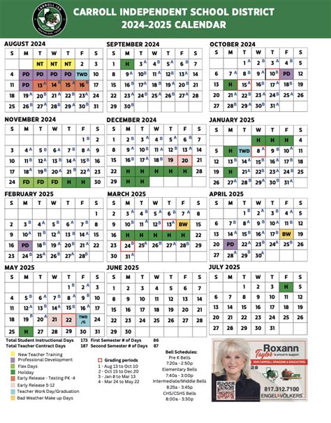Carroll ISD Academic Calendar 2024-2025 - Northeast News