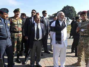PM Modi visits Pathankot air base, voices satisfaction with ...