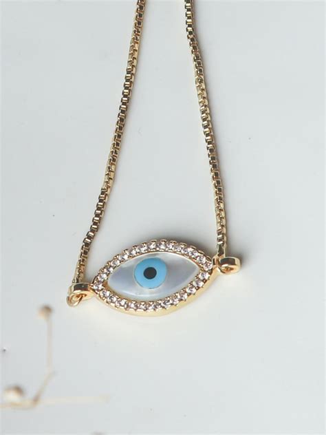 Casual Gold Plated Eye Bracelet | Evil Eye Bracelet | Johori