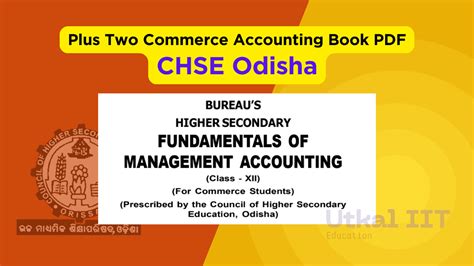 CHSE Odisha Plus Two Commerce Accounting Book PDF