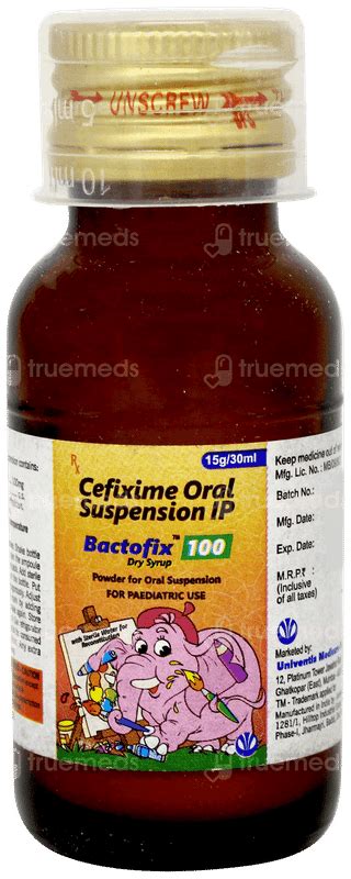 Bactofix 100 Mg Dry Syrup: Uses, Side Effects, Price & Substitutes