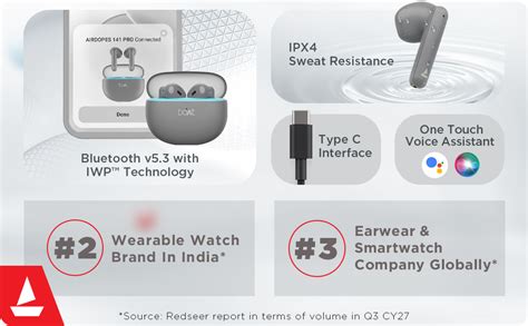 boAt Airdopes 141 Pro True Wireless in Ear Earbuds with 45H Playtime ...