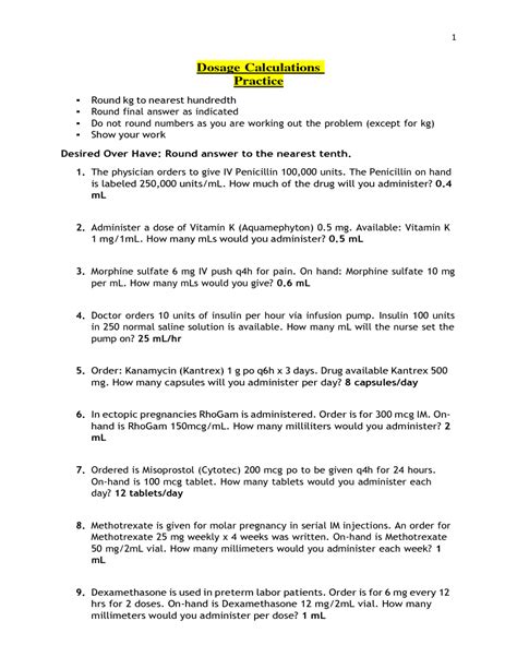 Image result for Nursing Math Calculation Examples