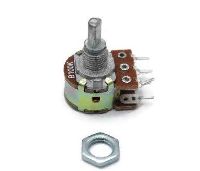 Electronic Spices Pack of 5 100K ohm A100,B100 dual potentiometer, (D ...