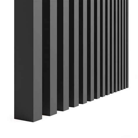 Decorative Slats 16x30 Black Matt (10 pieces) - EPALINURO